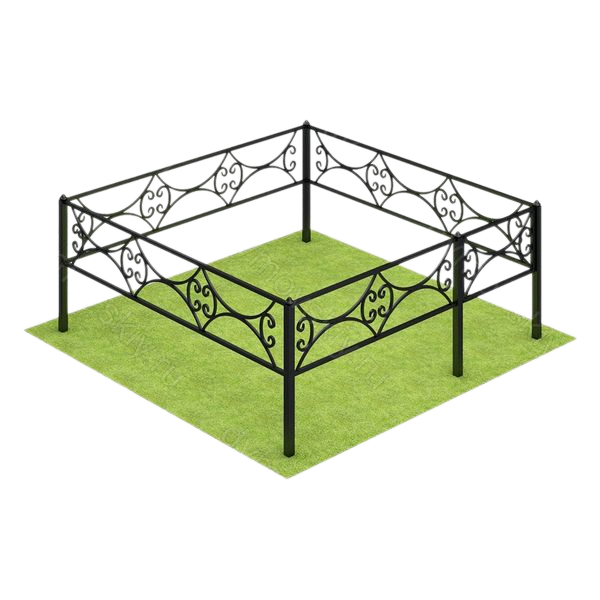 оградка из метала на кладбище 77-67